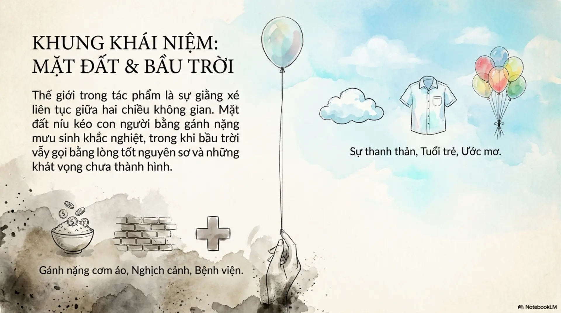 Slide Tóm tắt 2 - [Mecobooks] Bong Bóng Lên Trời: Những Ước Mơ Bay Cao Từ Gánh Nặng Nhọc Nhằn
