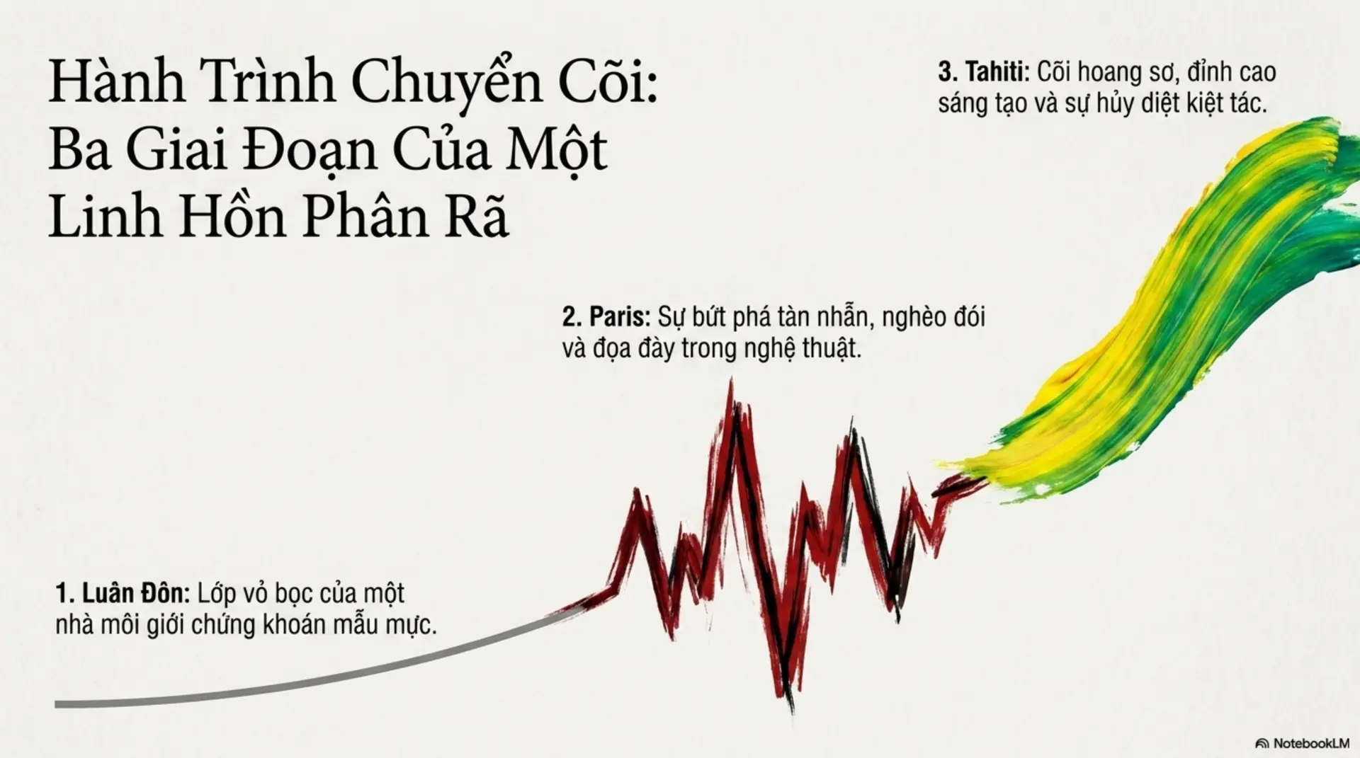 Slide Tóm tắt 4 - Mặt Trăng Và Đồng Sáu Xu: Khi Tiếng Gọi Nghệ Thuật Phá Vỡ Mọi Xiềng Xích