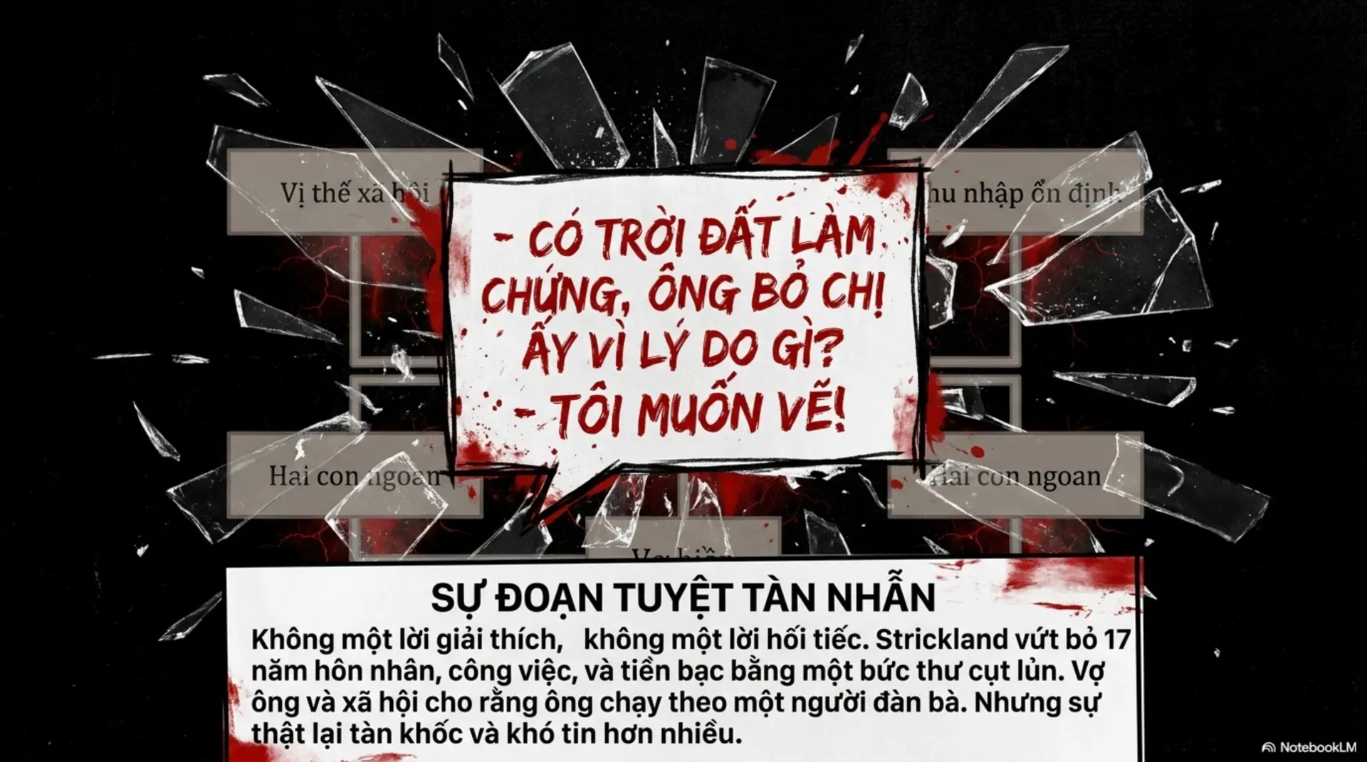 Slide Tóm tắt 6 - Mặt Trăng Và Đồng Sáu Xu: Khi Tiếng Gọi Nghệ Thuật Phá Vỡ Mọi Xiềng Xích