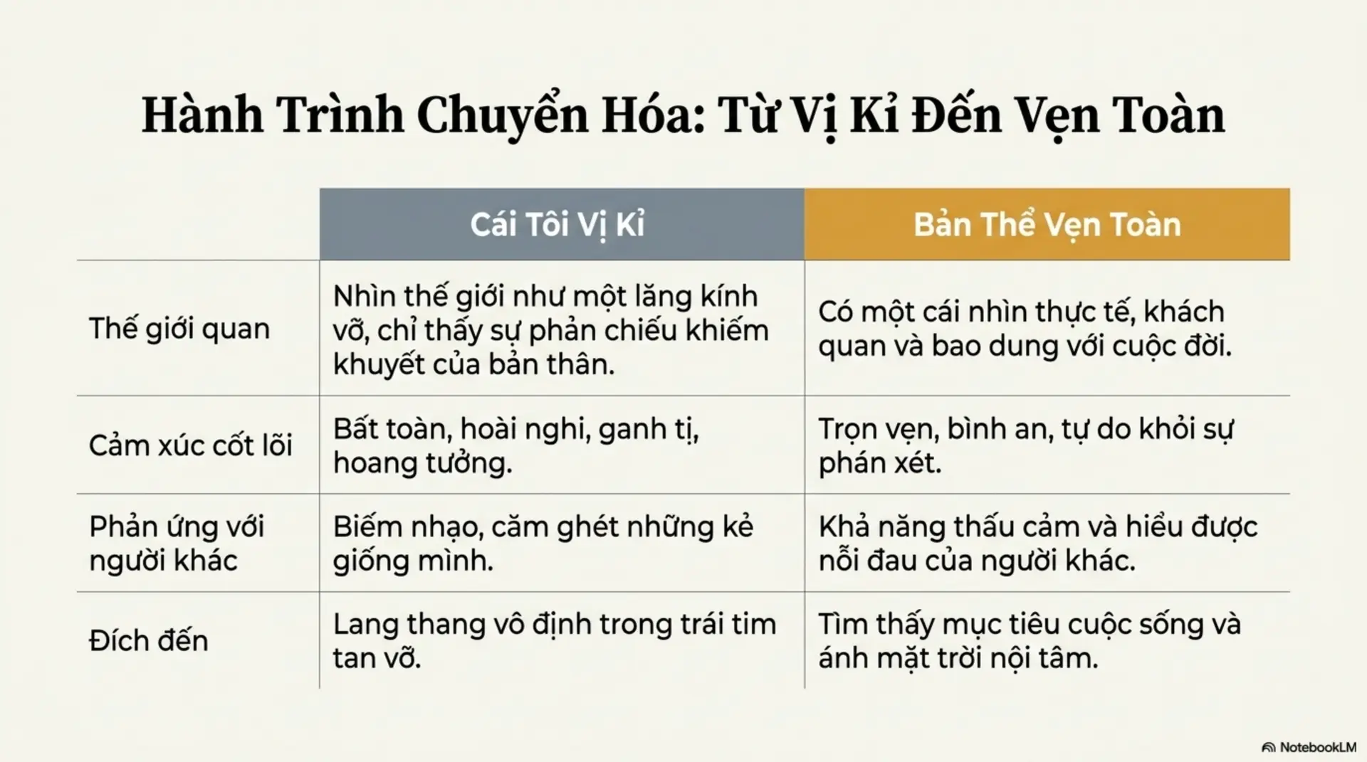 Slide Tóm tắt 7 - Cái Tôi Được Yêu Thương: Hành Trình Từ Si Mê Vị Kỷ Đến Chữa Lành Đích Thực