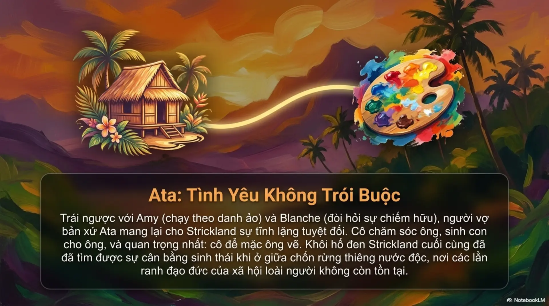Slide Tóm tắt 12 - Mặt Trăng Và Đồng Sáu Xu: Khi Tiếng Gọi Nghệ Thuật Phá Vỡ Mọi Xiềng Xích