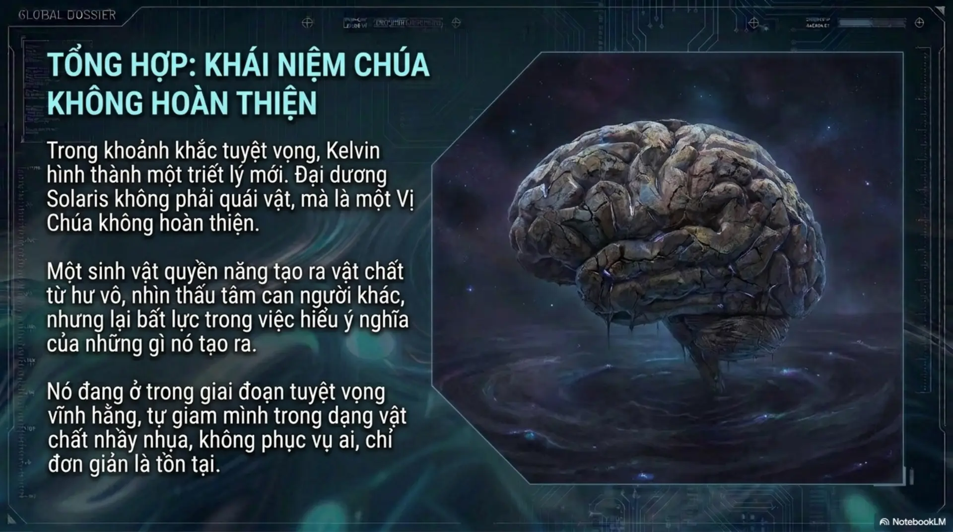 Slide Tóm tắt 15 - [Review] Solaris: Khi Vũ Trụ Là Một Tấm Gương Soi Chiếu Nội Tâm Con Người
