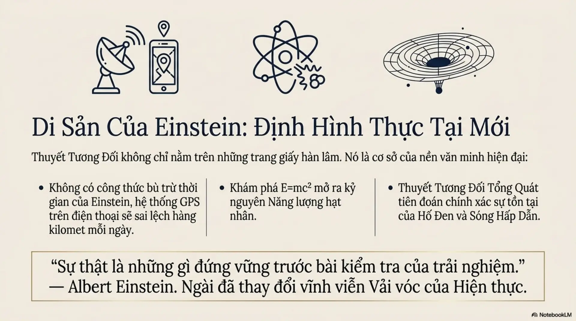 Slide Tóm tắt 21 - Thuyết Tương Đối Cho Mọi Người: Hành Trình Khám Phá Vũ Trụ Qua Tư Duy Einstein